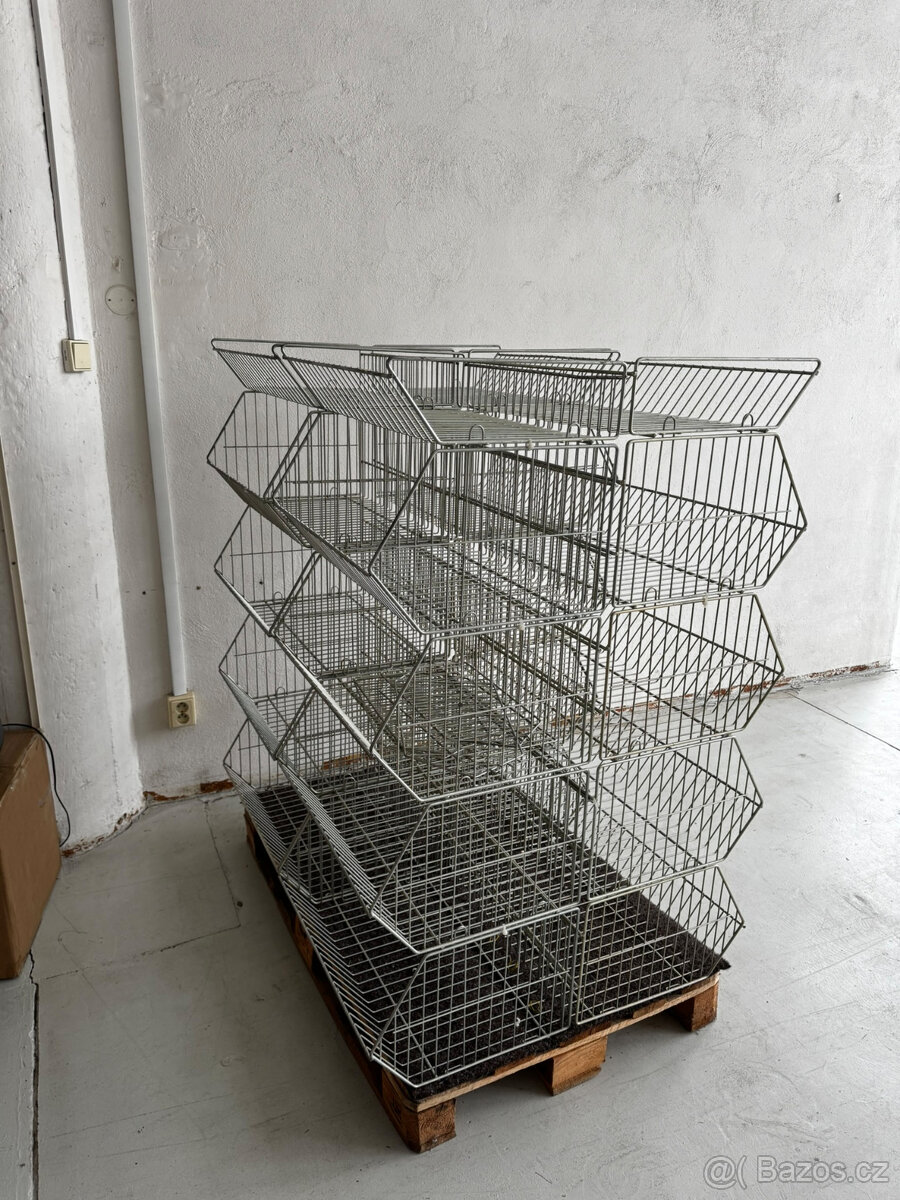 Drátěné regály 60•45•33cm š•h•v - 2