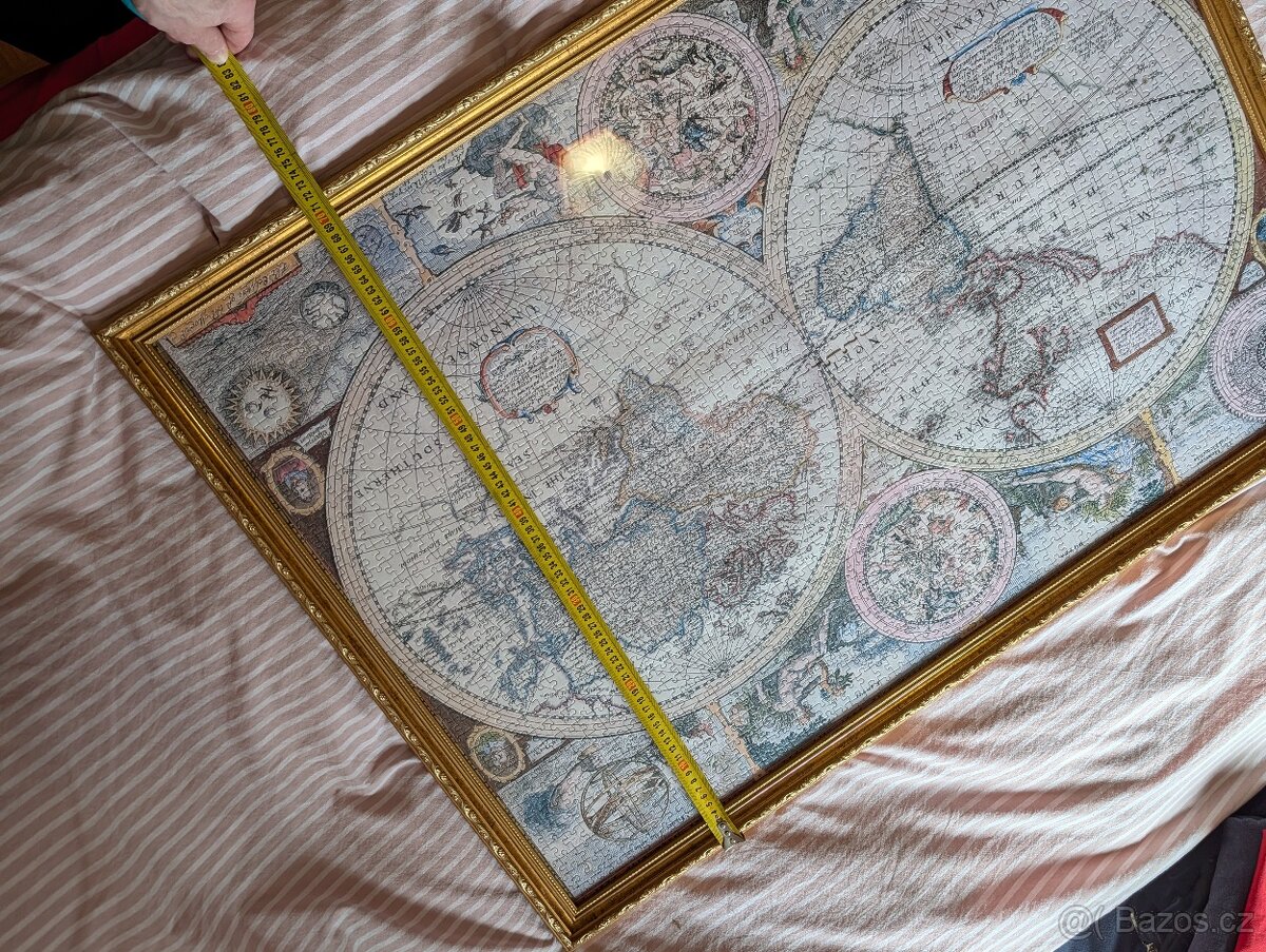 Obraz - stara mapa sveta - puzzle - 2