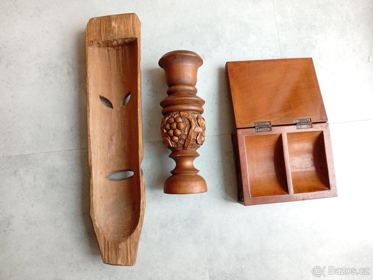 Dřevěné dekorační předměty - Egypt, Balkán - 2