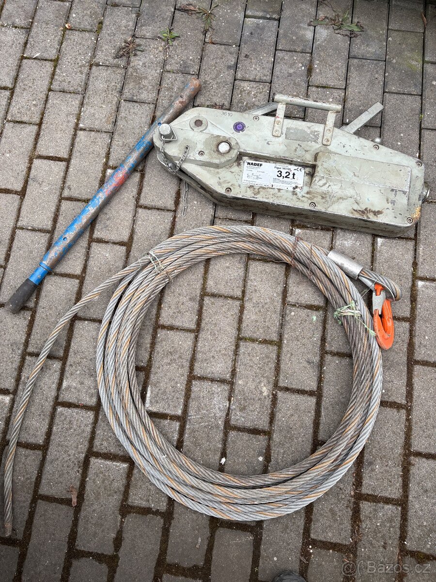 Prodám Lanový zvedák HADEF 3,2t - 2
