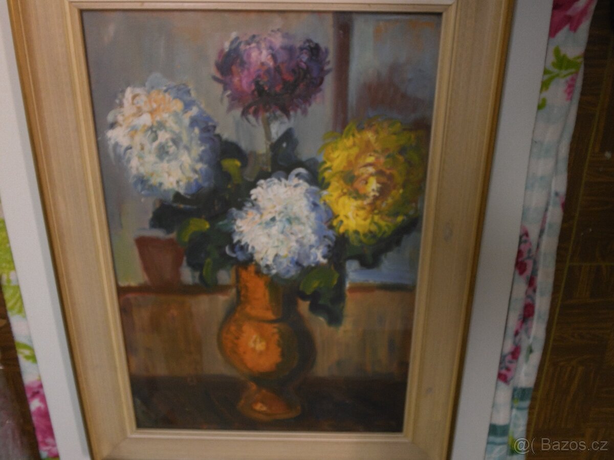 Zátiší chryzantémy Antonín Šustr 12.6.1923 - 2