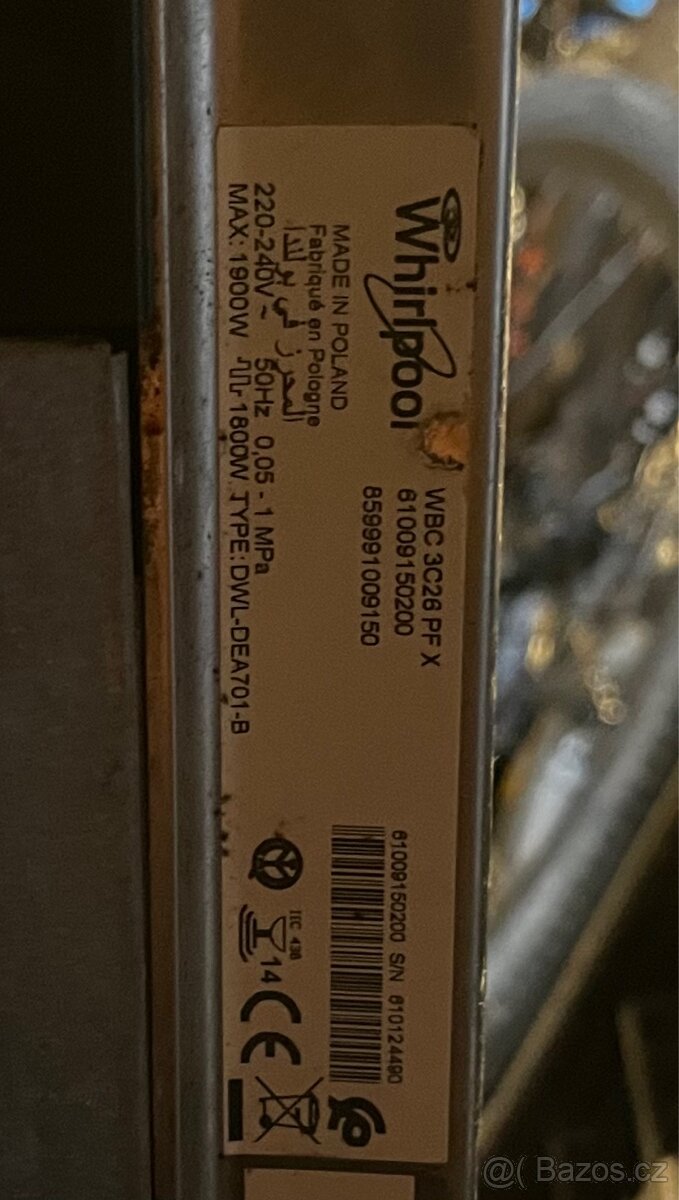 Myčka Whirlpool WBC 3C26 PF X - 2