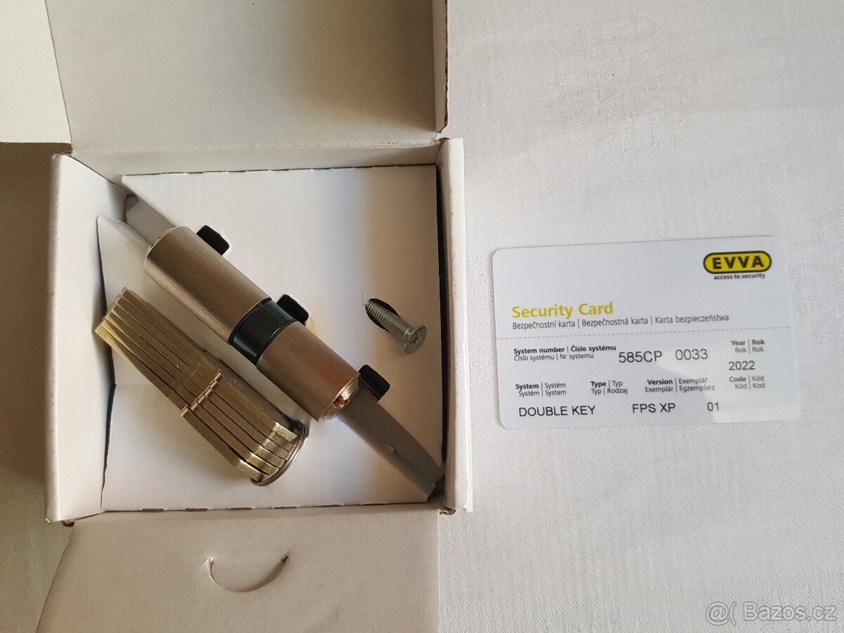 Cylindrická bezpečnostní vložka EVVA FPSxp 27+36 mm - 2