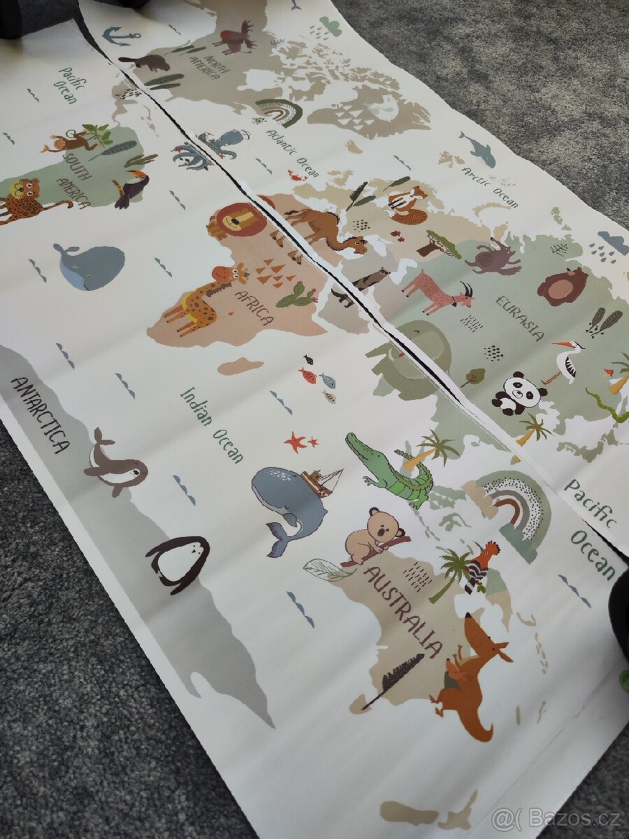 Dětská samolepka na zeď Mapa světa - 2