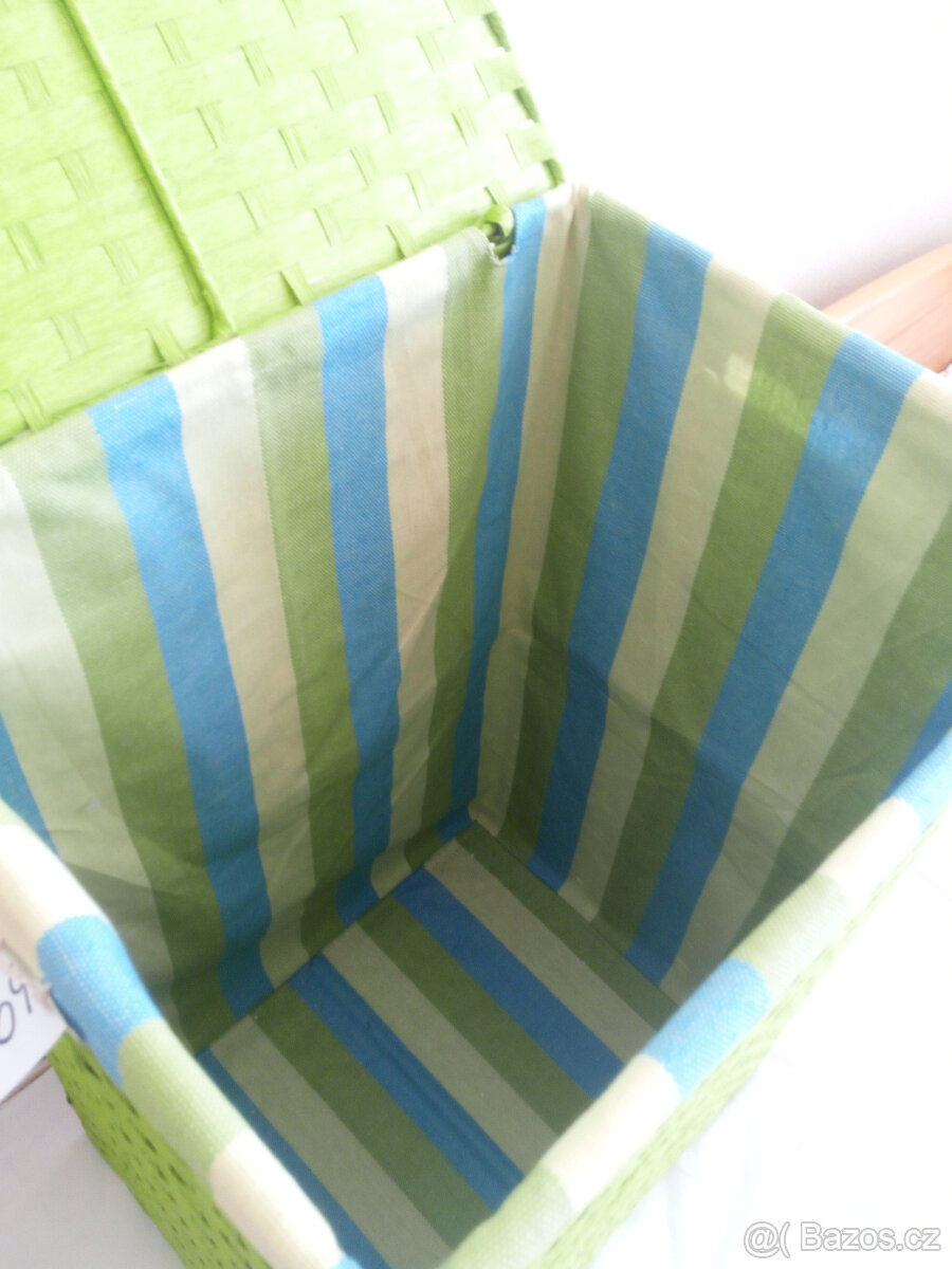 Koš na prádlo zelený h.34, š.44, v.65cm nový - 2