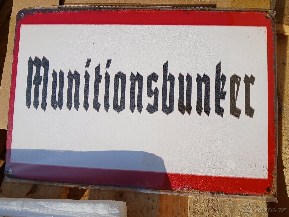 Německé Vintage cedule - plech - 2