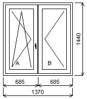 Dvoukřídlé okno - 2