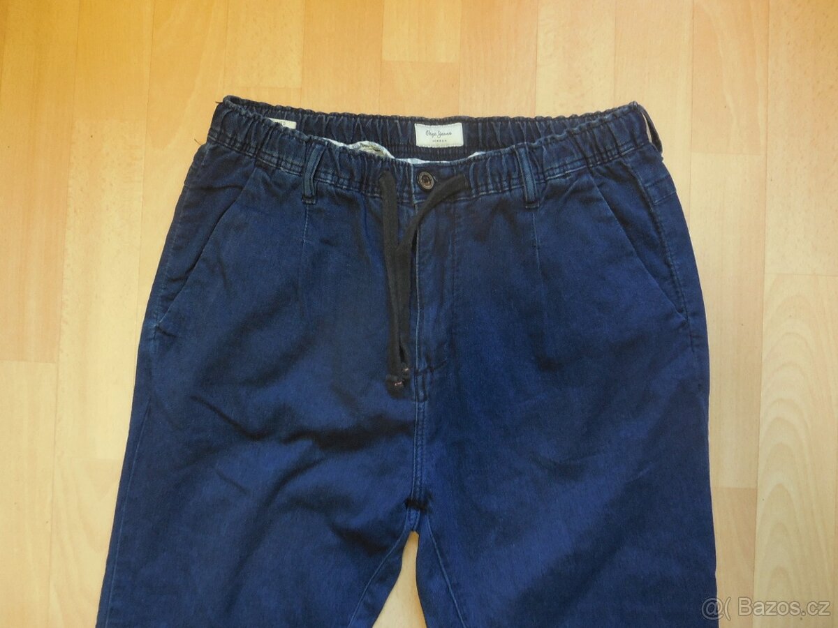 pánské Pepe Jeans tm.modré rifle zip guma 34/32 L p.82-88 - 2