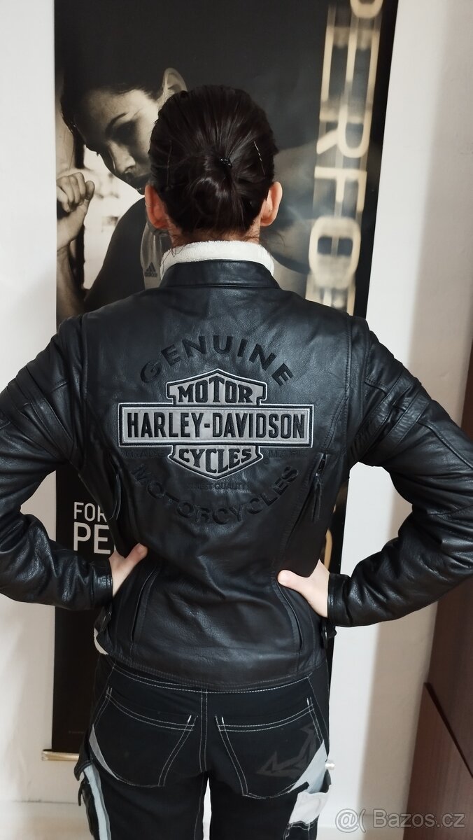 Harley Davidson dámská reflexní kožená bunda vel..S - 2