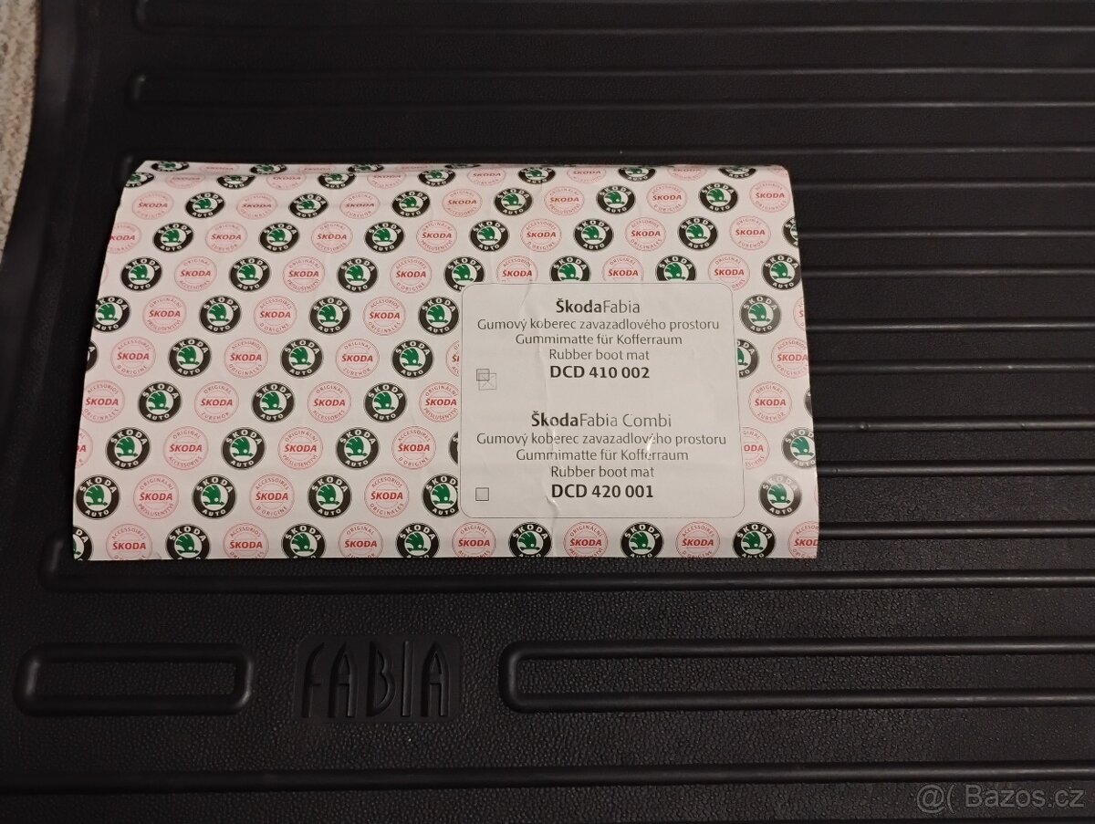 Origo gumový koberec kufru Fabia 1 hatchback - 2