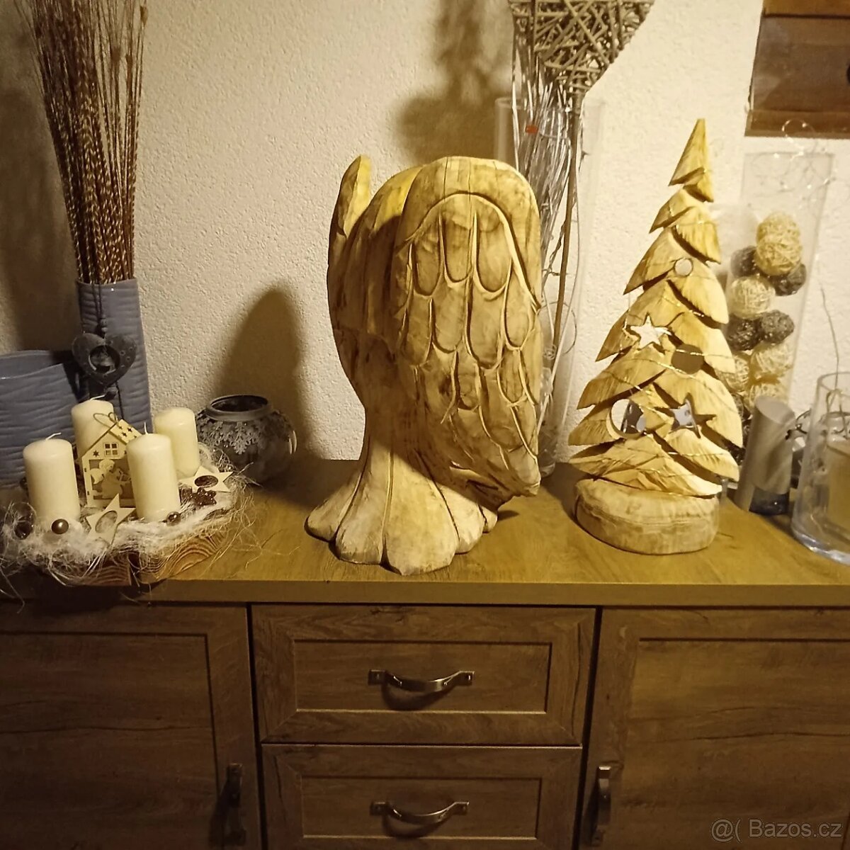 Svícen anděl motorovou pilou - 2