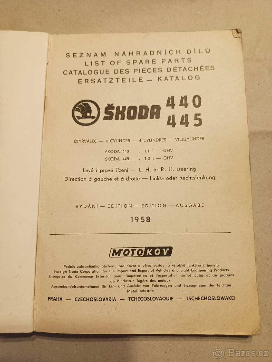 Spartak-katalog náhr. dílů - 2