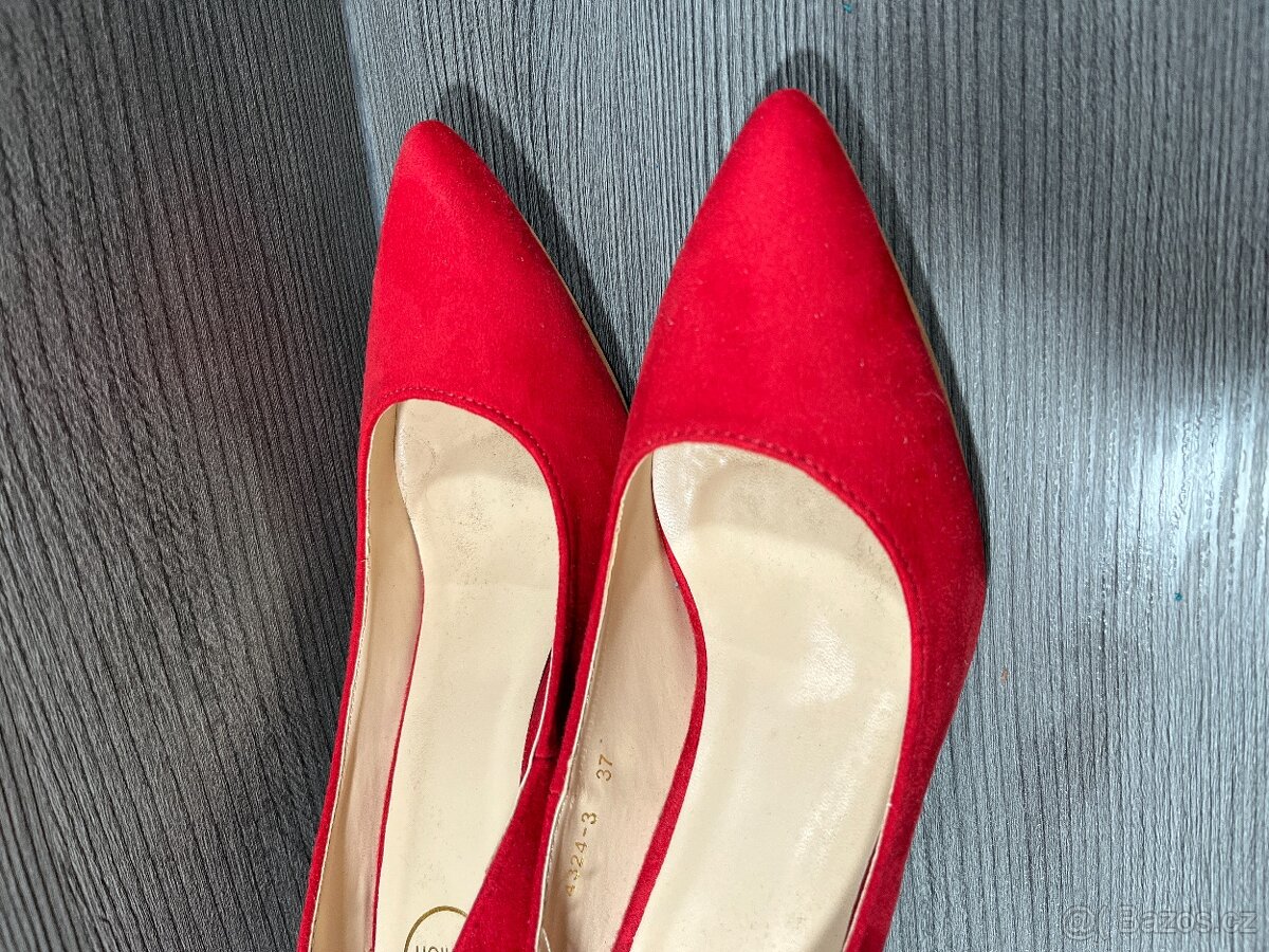Nové červené lodičky vel 37 - 2