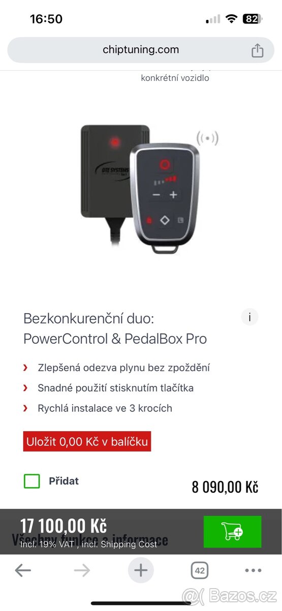 Externí power box a pedál box pro WV Caddy 4 - 2