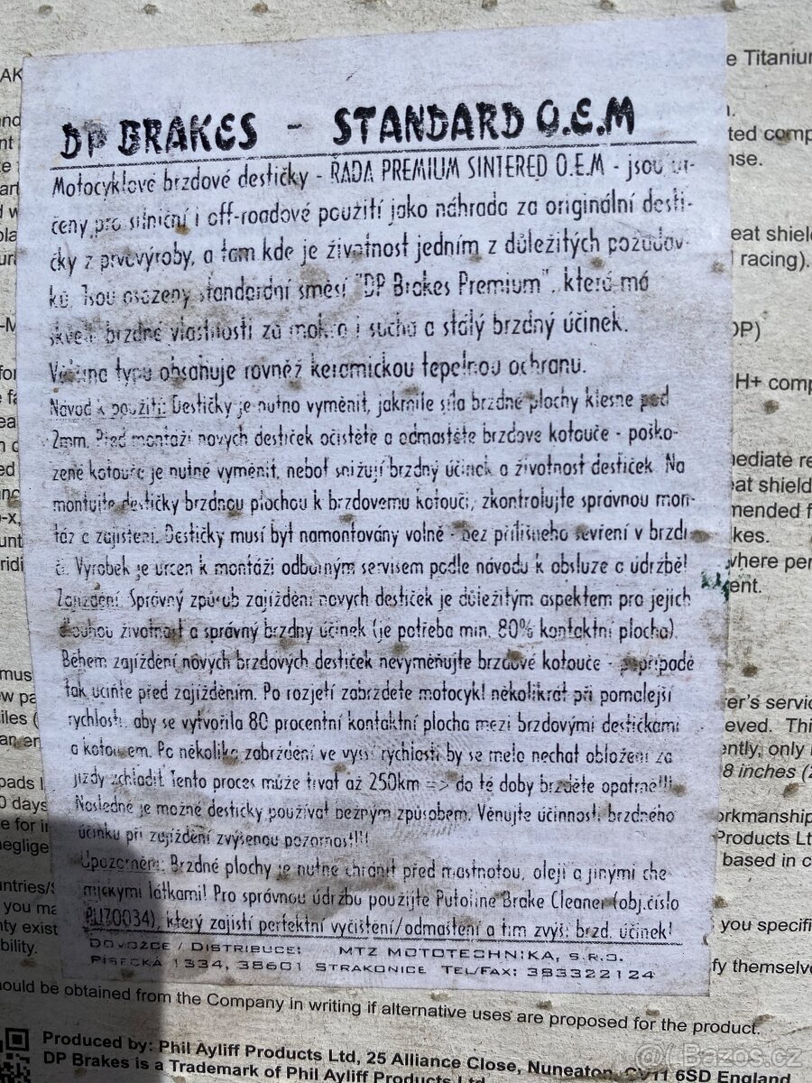 Brzdové destičky - 2