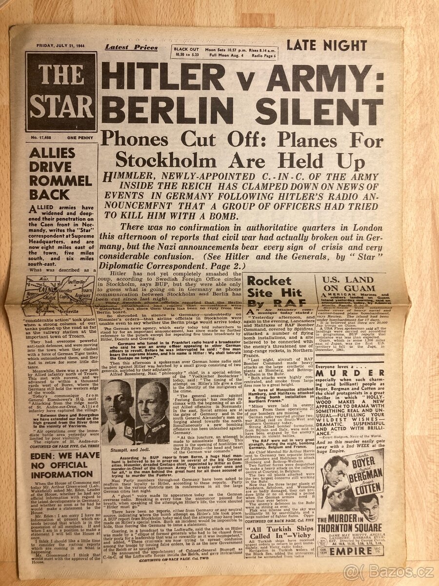 Původní zahraniční noviny z 2. světové války – 8 kusů - 2