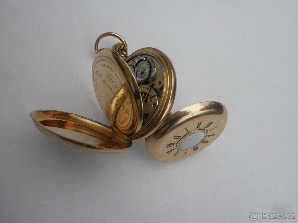 Prodám za cenu zlata CELO ZLATÉ 14K kapesní hodinky TISSOT - 2