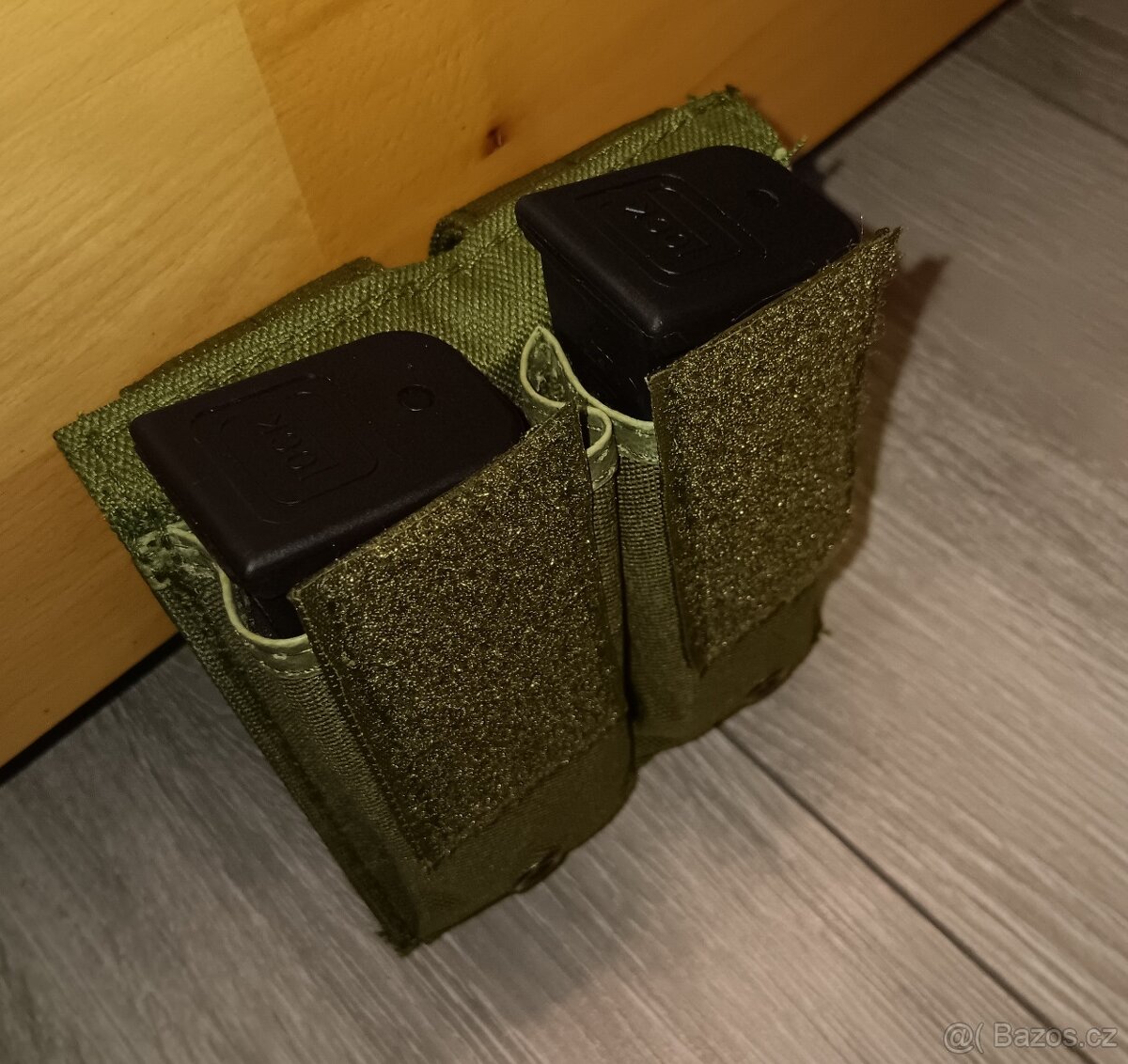Pouzdro dvojité zelené Molle na 2 zásobníky_GLOCK a další - 2
