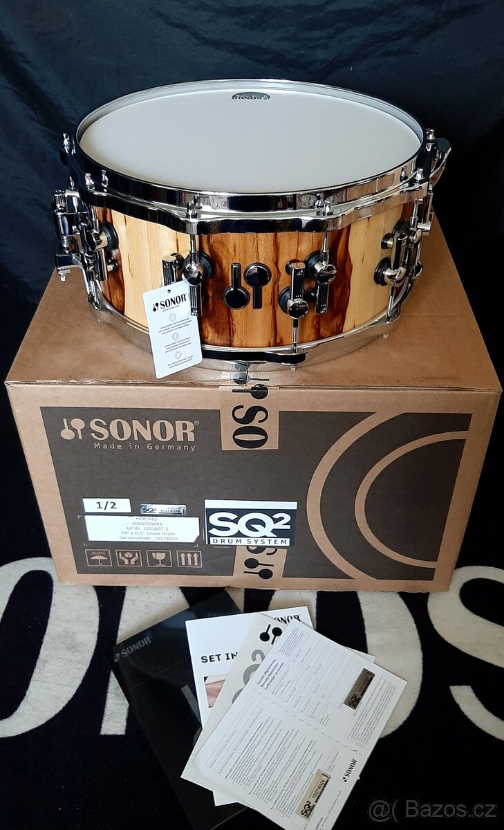 Prodám nový snare Sonor SQ2 Maple heavy- 14x6,5" - 2