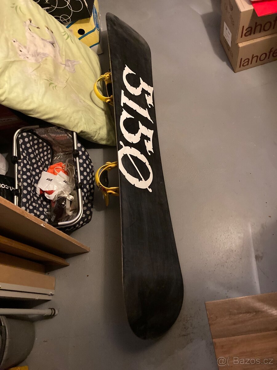 Snowboard Gravity 160 cm + vázání – opravený, plně funkční - 2