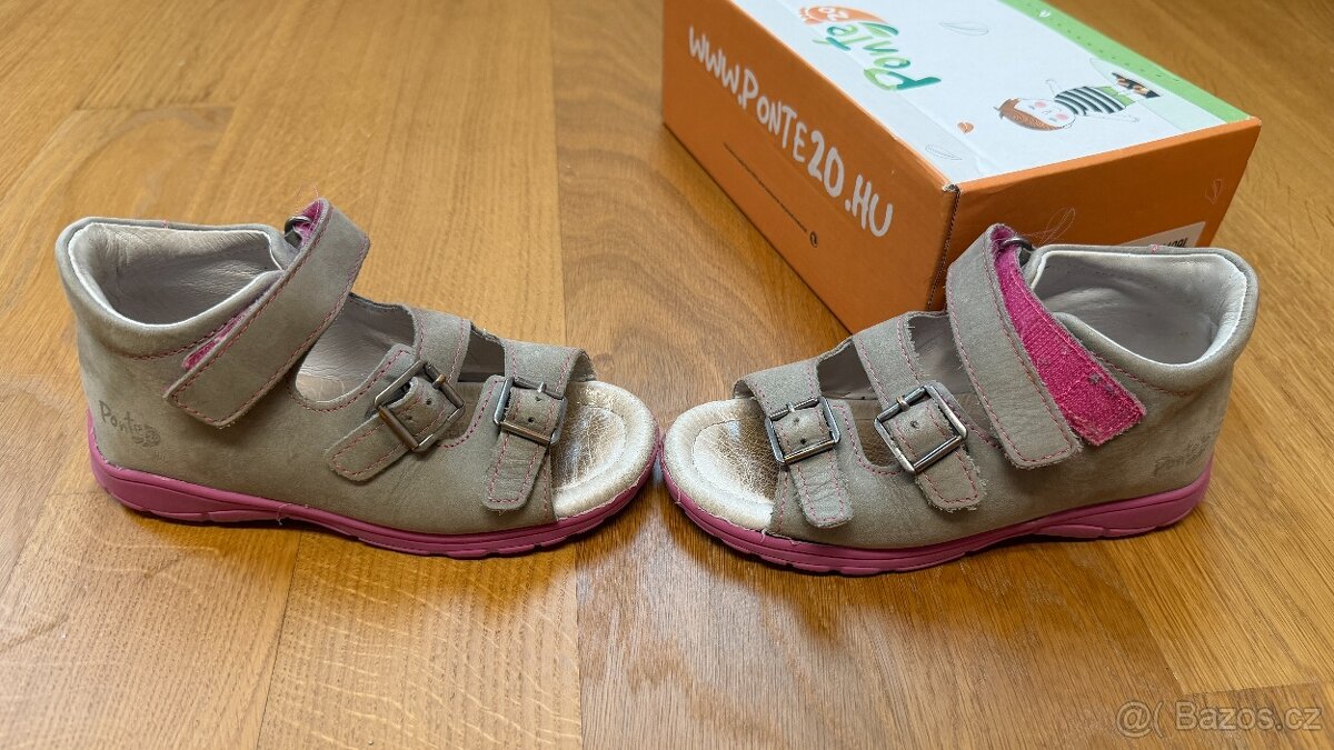 Dívčí dětské boty, sandály, bačkůrky Ponte vel 29 - 2