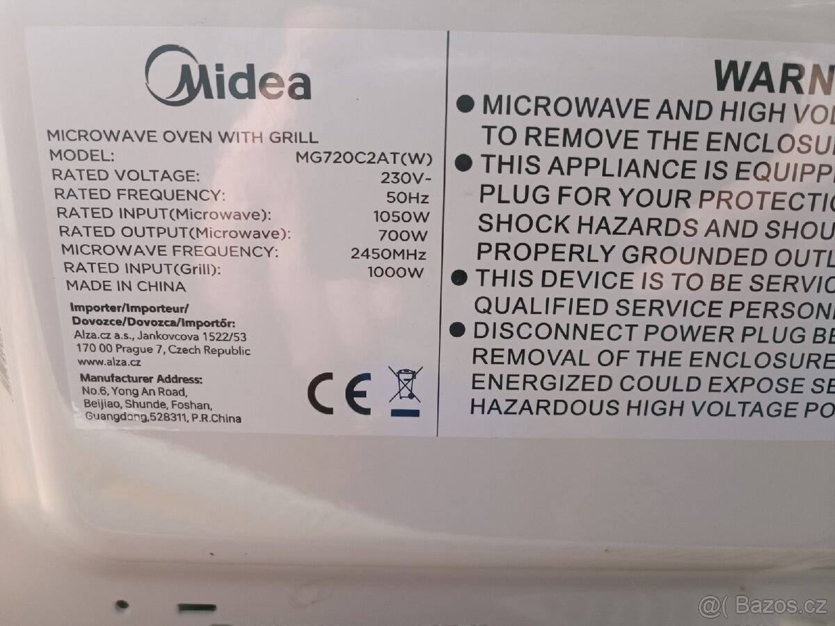 Mikrovlnná trouba MIDEA MG720C2AT - 2