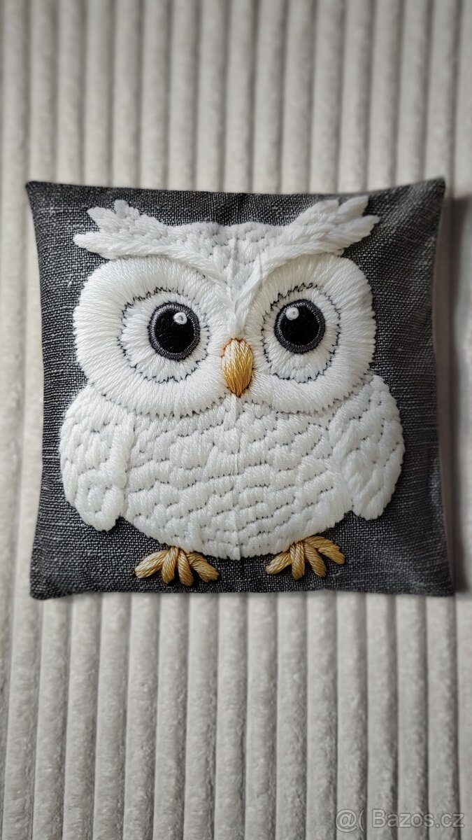 Vánoce/Dárek" 2.kusy Sametkový povlak na polštář "Sova" 4 - 2