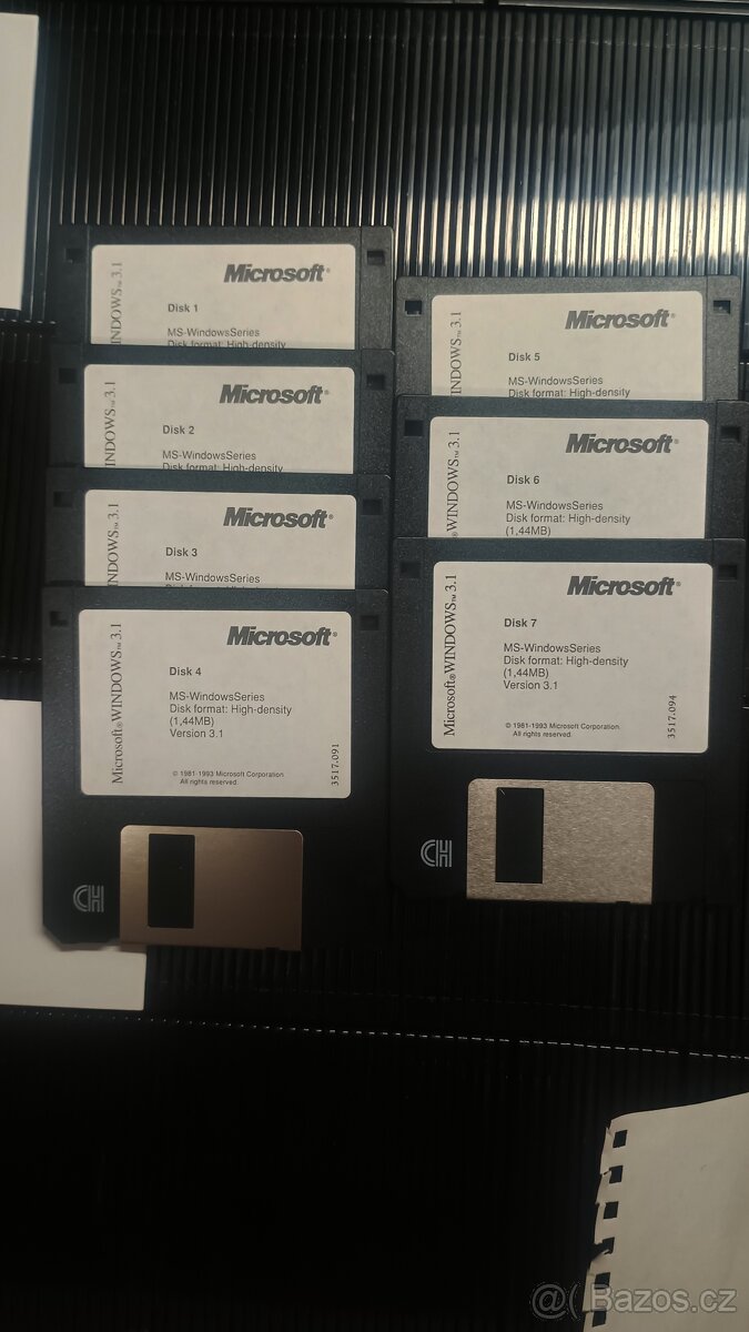 Windows 3.1 instalační diskety - originál - 2