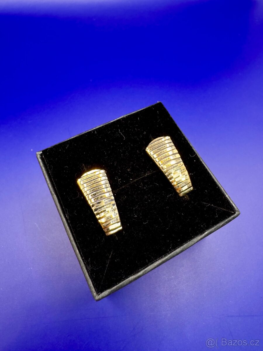 zlaté náušnice 14 karátů(585/1000) - nové - 2