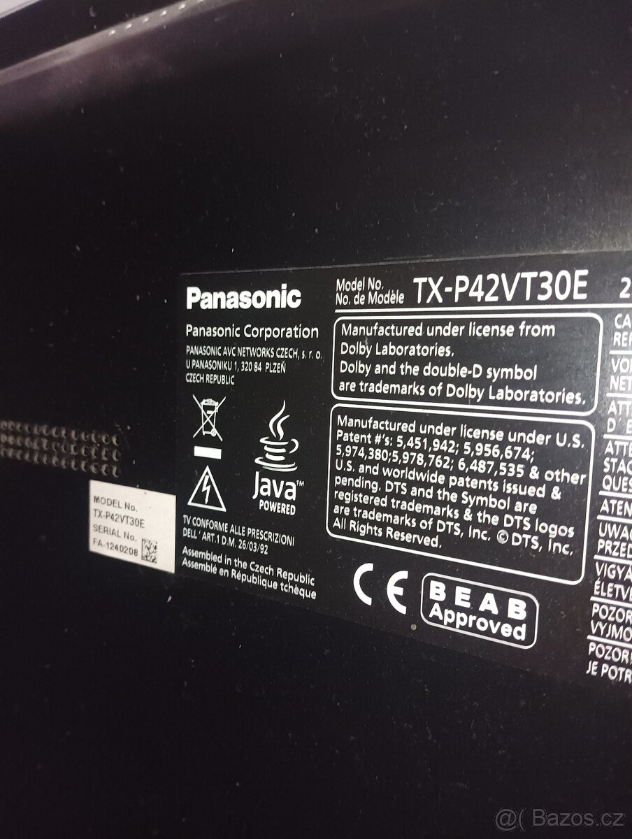 PANASONIC TX-P42VT30E - 2