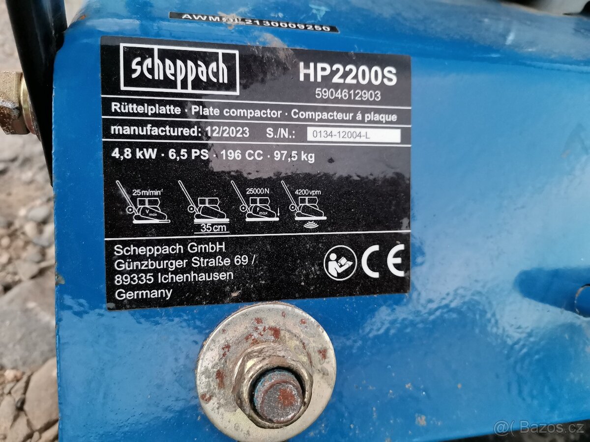 Vibrační deska Scheppach hp2200s - 2