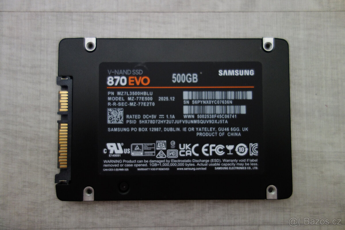 SAMSUNG 870 Evo 500GB SATA SSD - 2