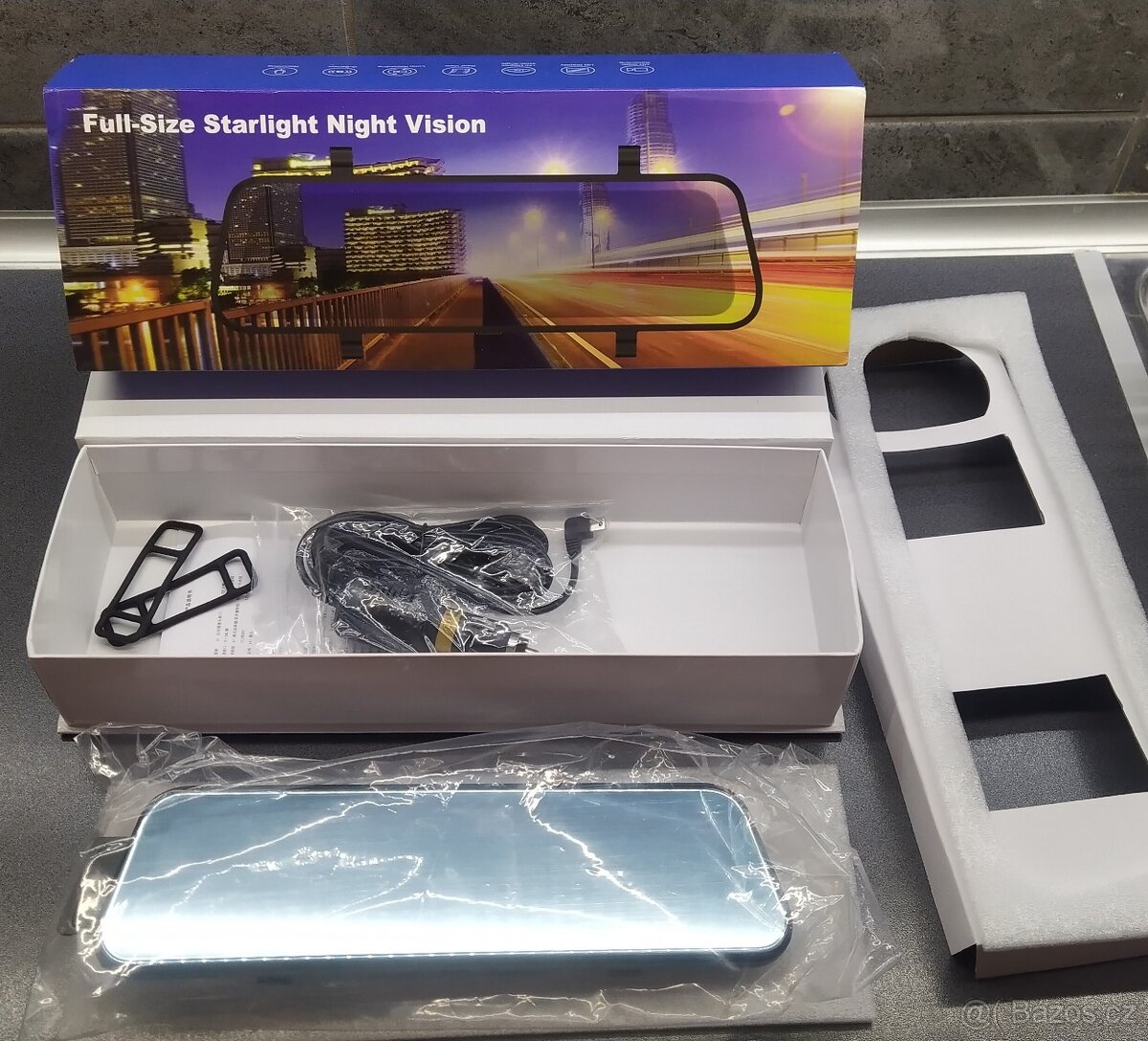 Kamera do auta ve zpětném zrcátku + Zadní kamera v SPZ - 2