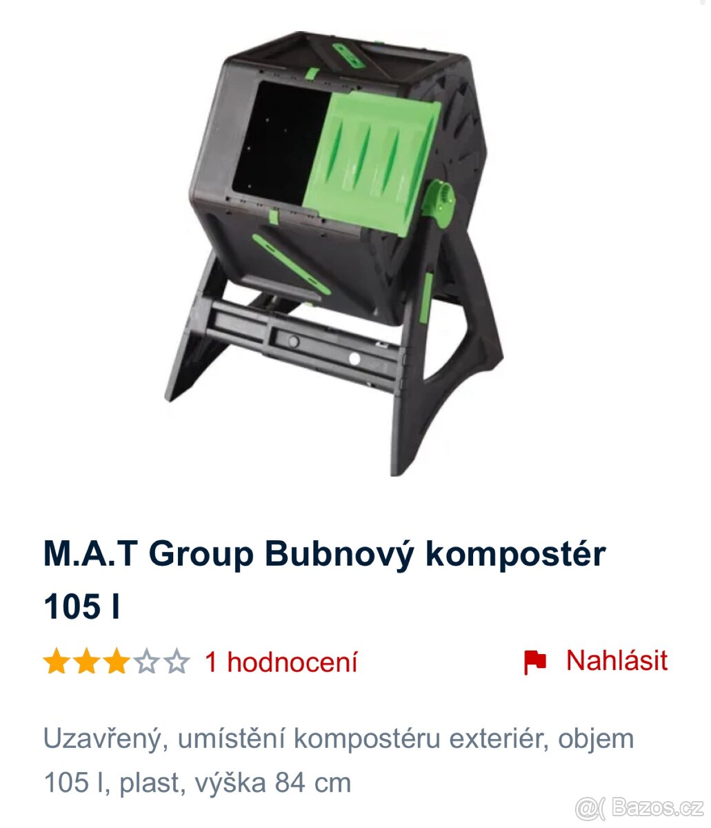 Bubnový kompostér M.A.T. Group – 105 l - 2