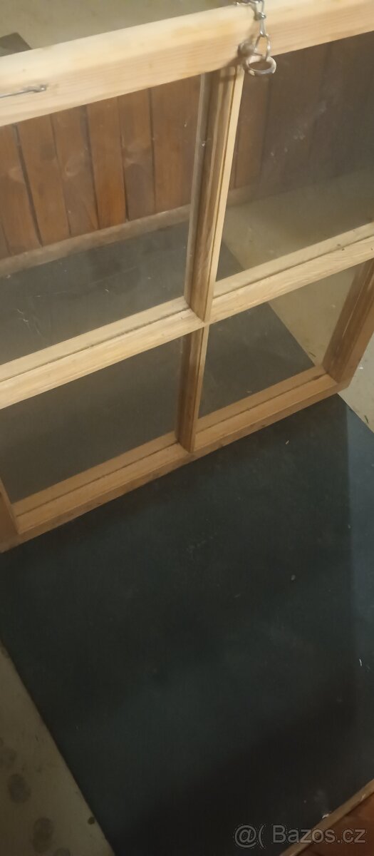 Obraz a zrcadlo ze starých rámů oken - 2