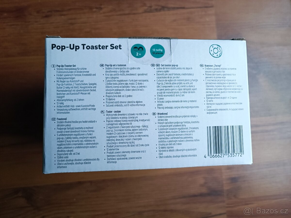 Kid land dřevěný toustovač set - 2