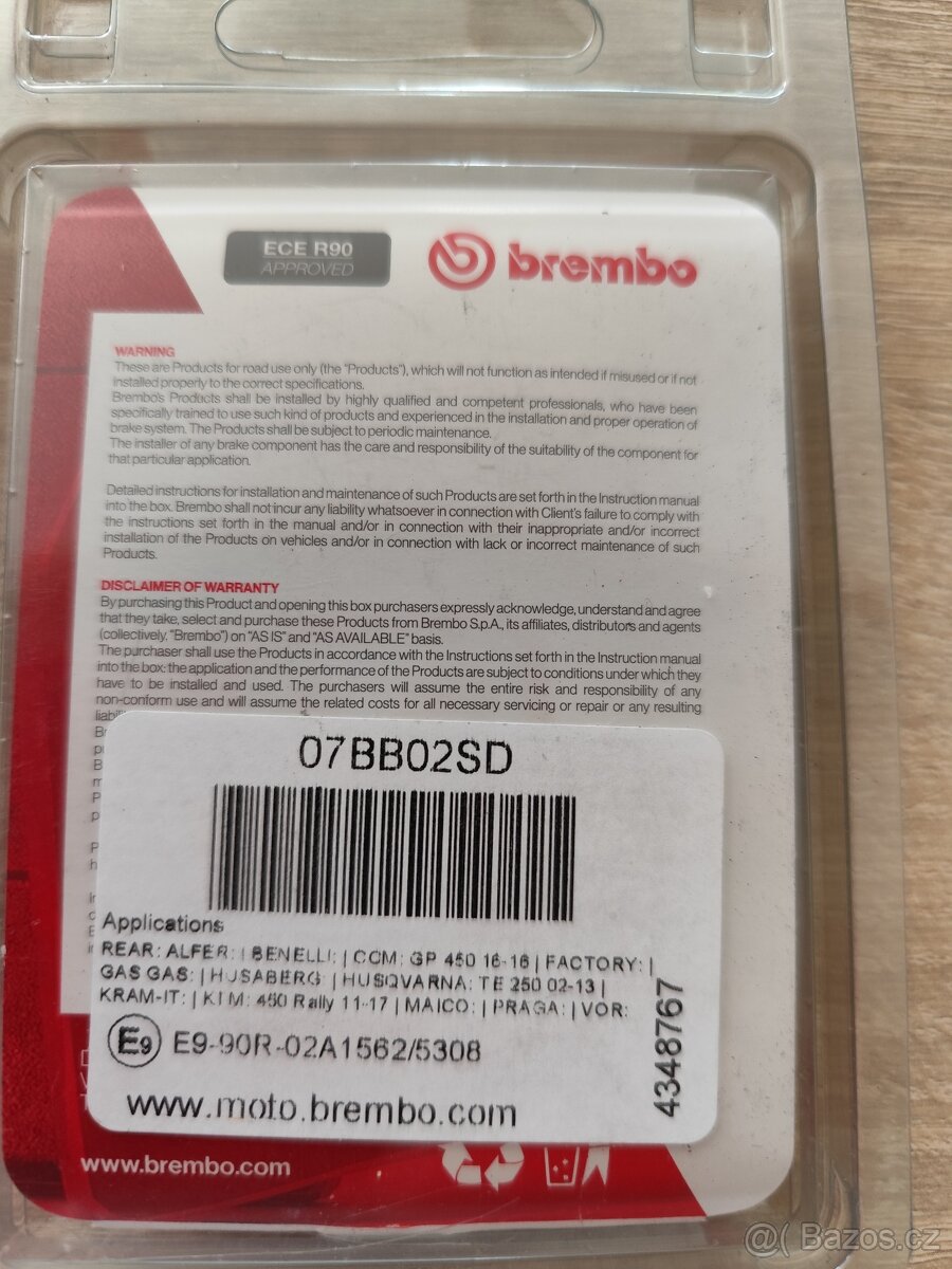Zadní brzdové destičky Brembo - 2