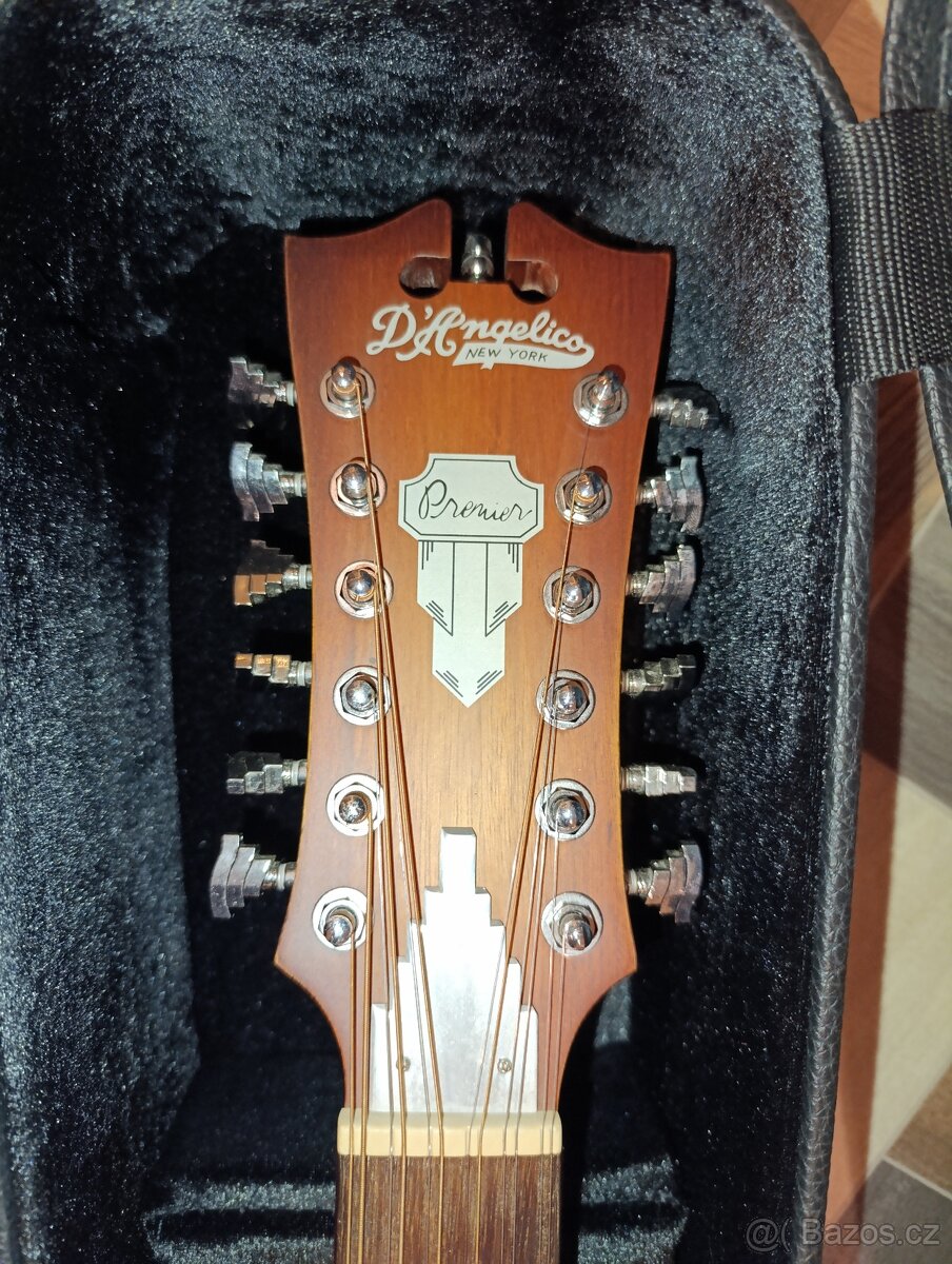 Elektroakustická dvanáctistrunná kytara D'Angelico Premier - 2