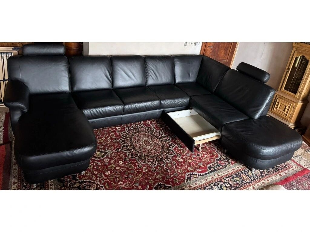 Moderní kožená sedací souprava ve tvaru "U", 3275 - 2