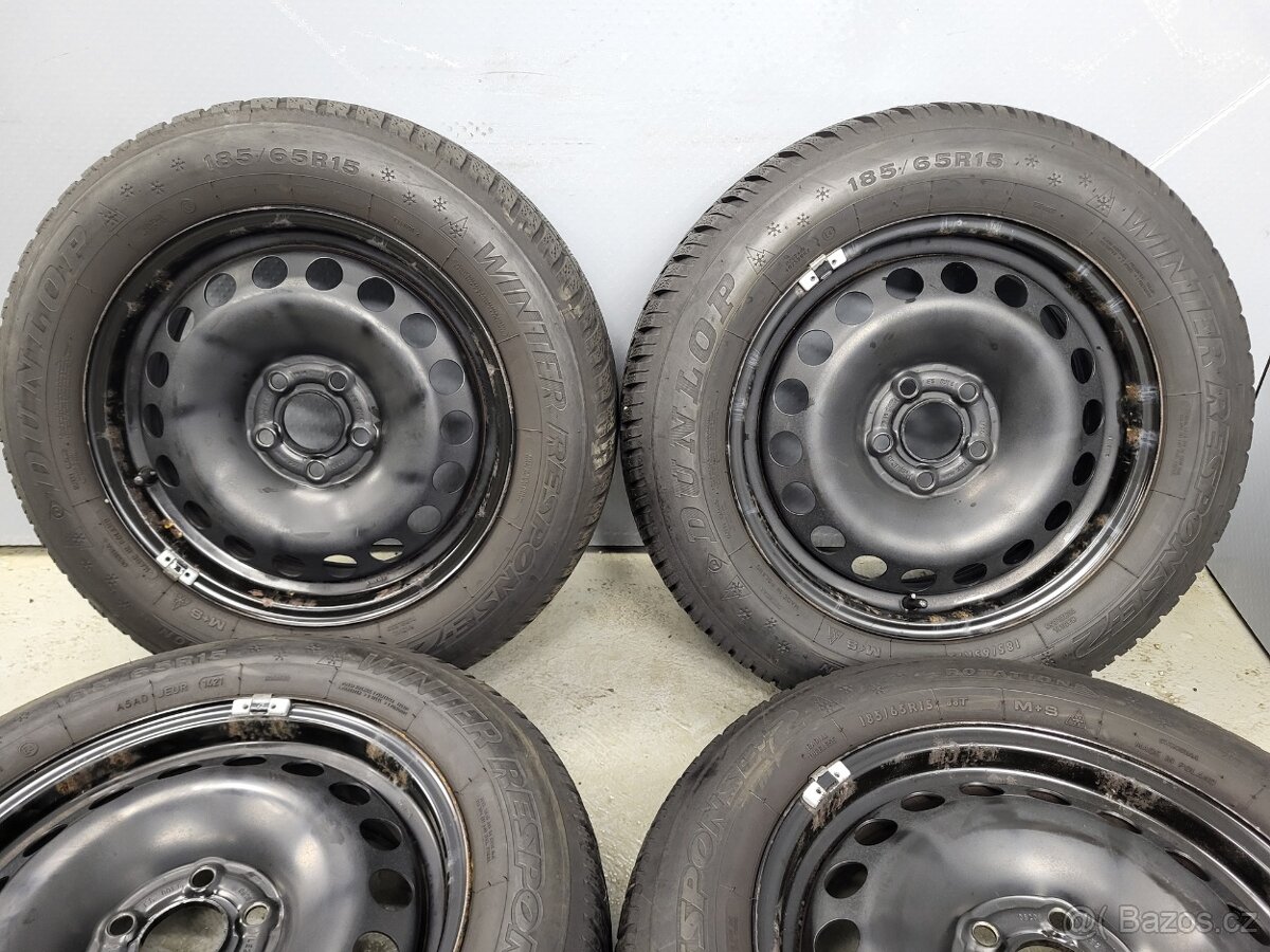 Originál 15" VW Škoda 5x100 zimní pneu 5-7mm - 2