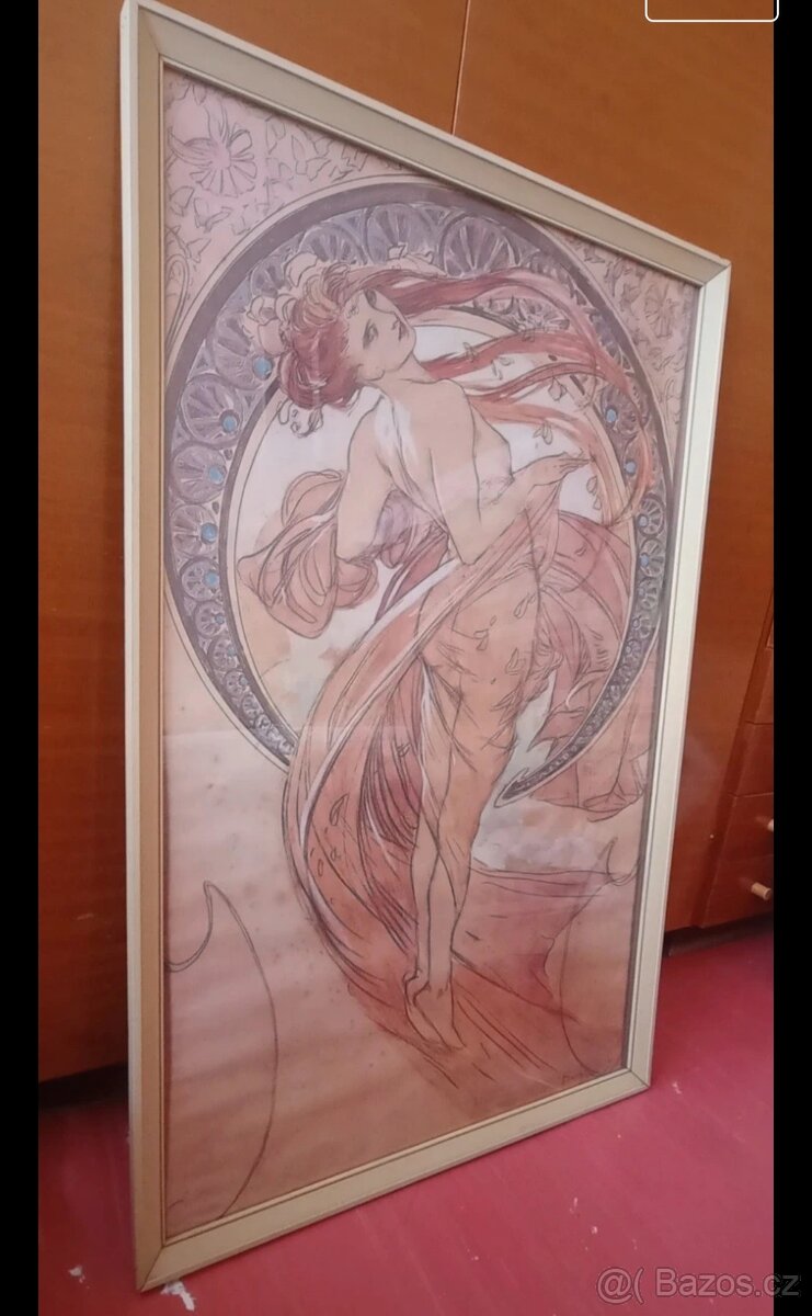 Sada zarámovaných obrazu Alfonse Muchy - 2