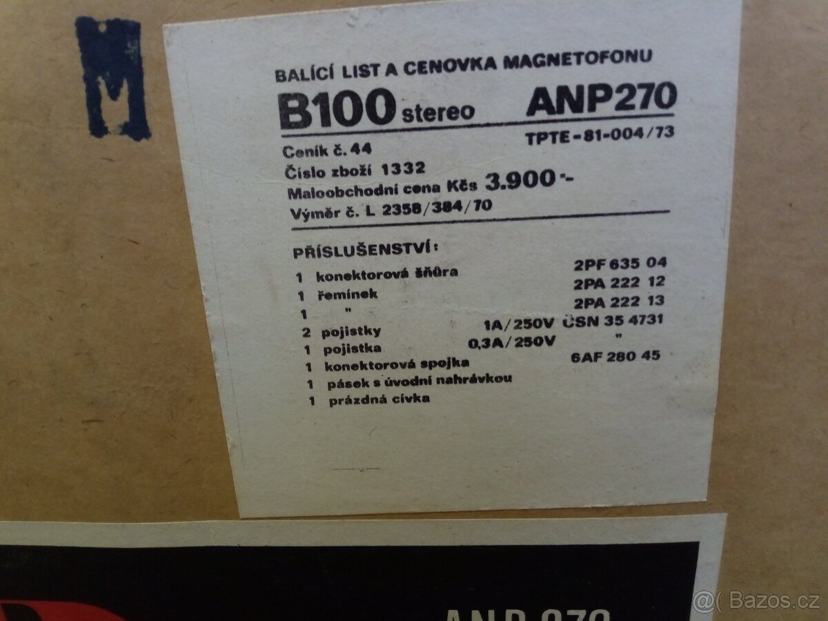 Krabice k magnetofonu B100 - 2