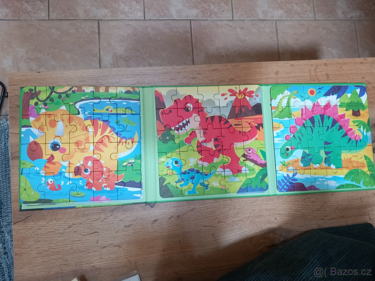 Magnetické puzzle Dinousauři, nové - 2