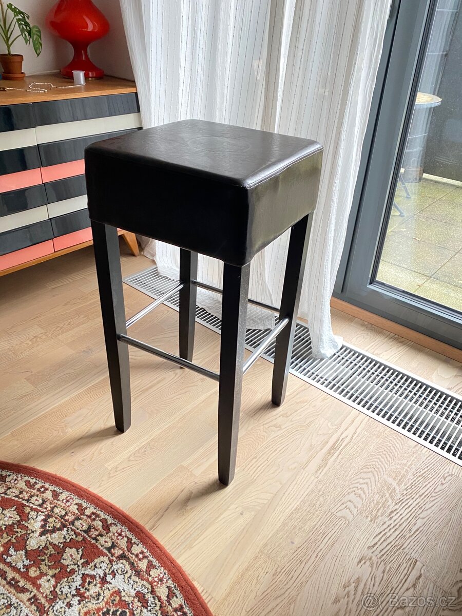 Kožená barová židle - 2