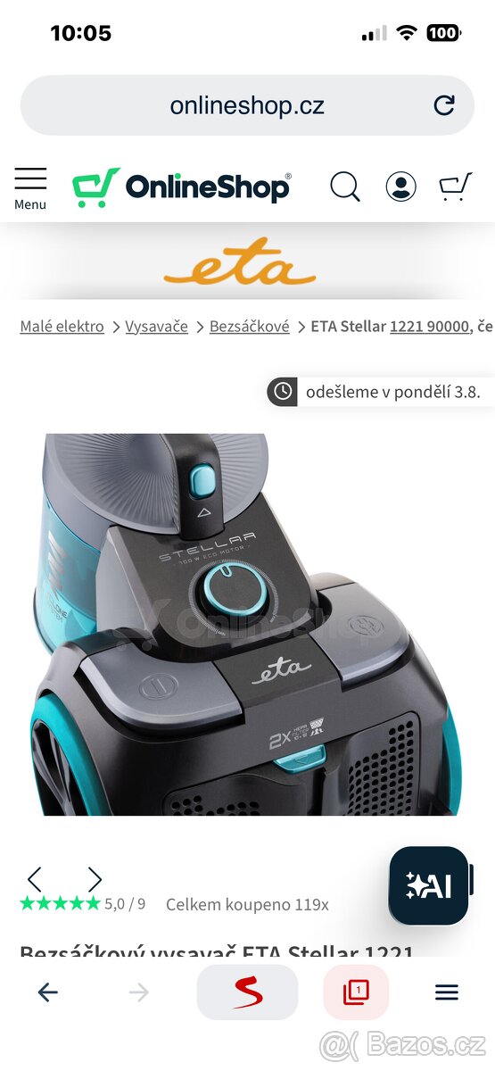 Vysavač ETA 1221 90000 - 2