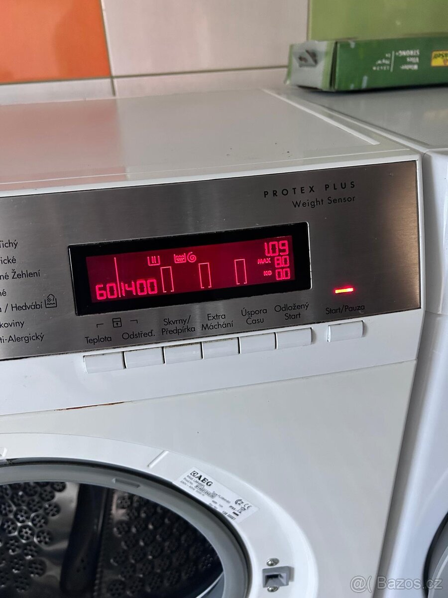 Prodám pračku AEG na 8kg prádla - použitá - 2