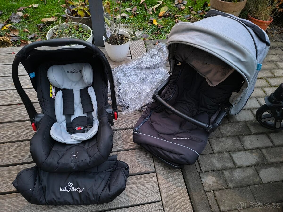 Kočárek Baby Design Husky 2018 3v1 Zimní Výbava - 2