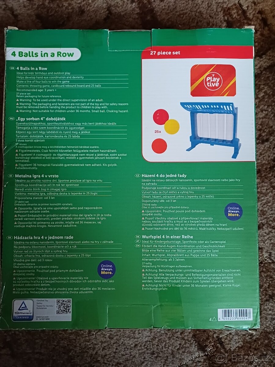 Házecí hra 4 balonky v řadě - 2