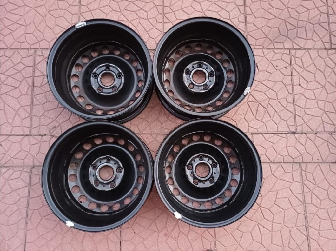Plechové disky sada - originál VW Škoda 5x112 6Jx15 ET43 - 2