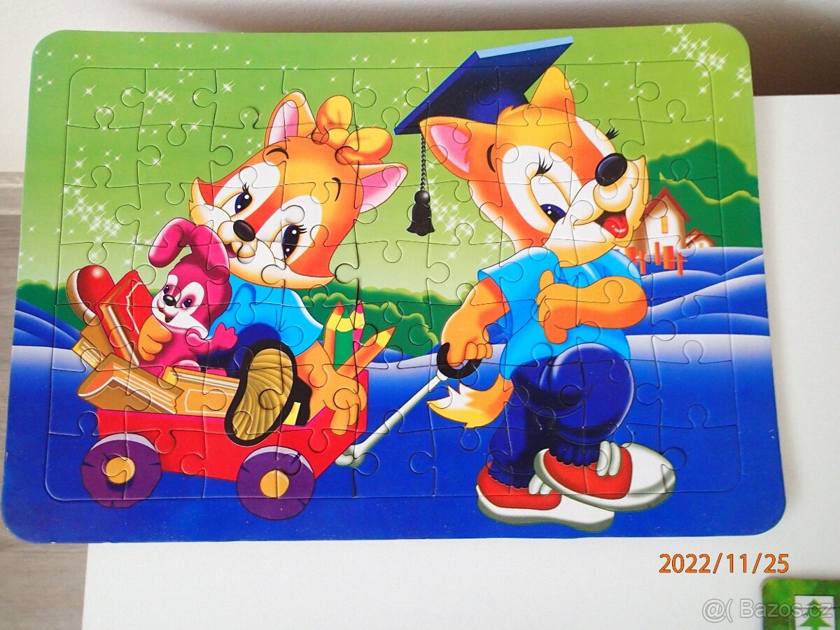 3x nové puzzle (Chip a Dale, pravěká zvířata a Bambi) - 2